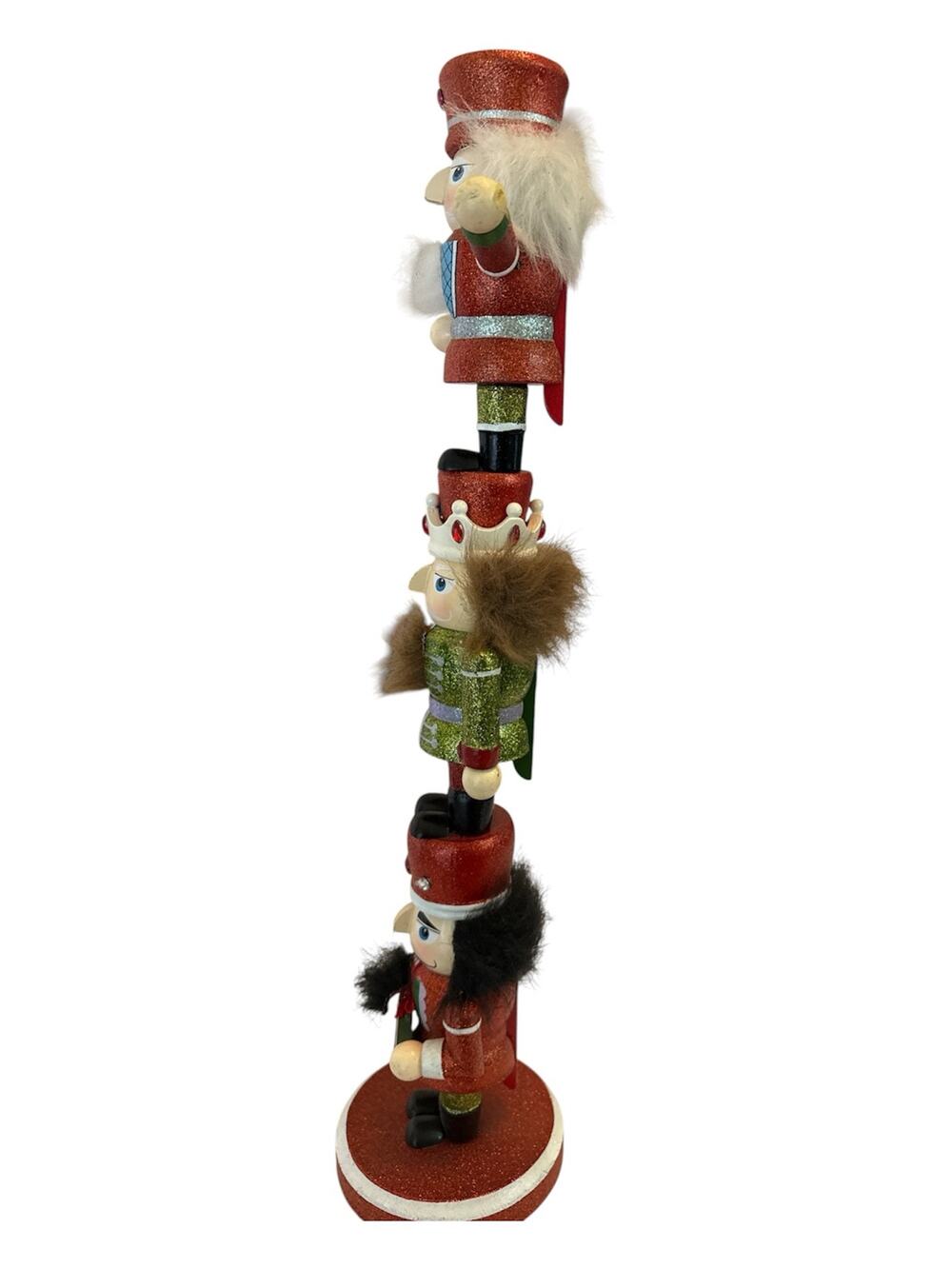 VTG Nutcrackers 3-tier stacking Christmas Decor